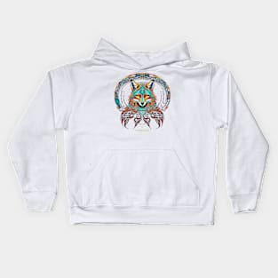 Tribal Fox psychadelic allure Kids Hoodie